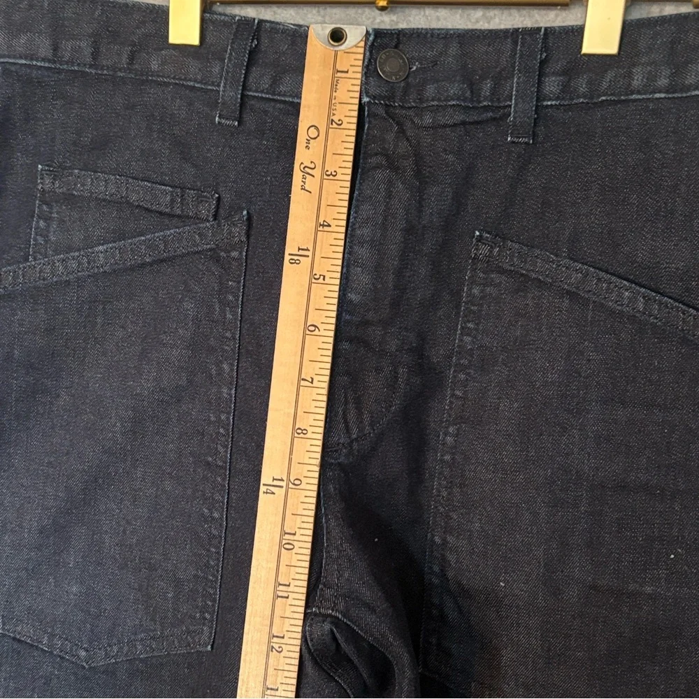 Nili Lotan Shon Denim Barrel Leg Tapered Crop Jean Pant- Size 28 Indigo Rinse - Picture 7 of 13